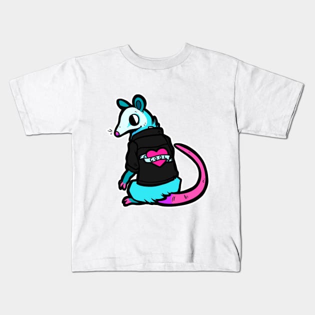 Rad Opossum Kids T-Shirt by arkay9